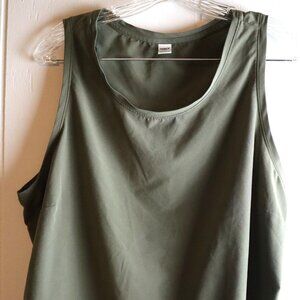 Old Navy Active Olive Green Stretch Scoop Neck Tank Top Womens XL